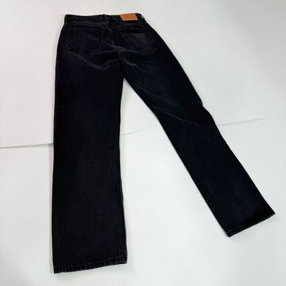Princess Polly Jeans Womens 6 High Rise Boyfriend Black New Straight Leg Denim - Picture 9 of 10
